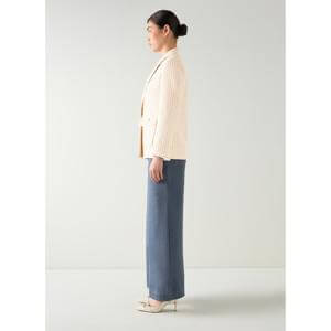 L.K. Bennett Julia Camel Tweed Check Pocket Detail Jacket